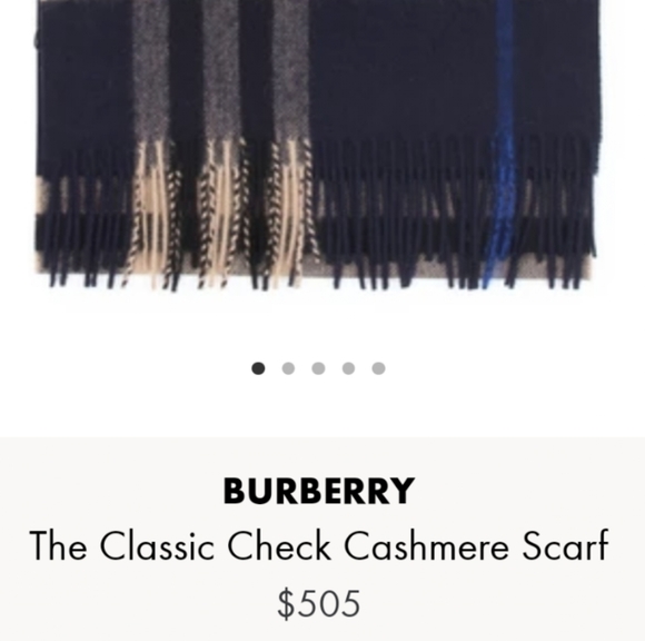 Classic Check Cashmere Scarf purple - Picture 6 of 7